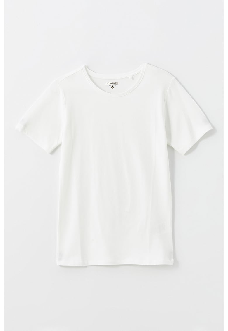 Tricou din amestec de bumbac - Alb optic