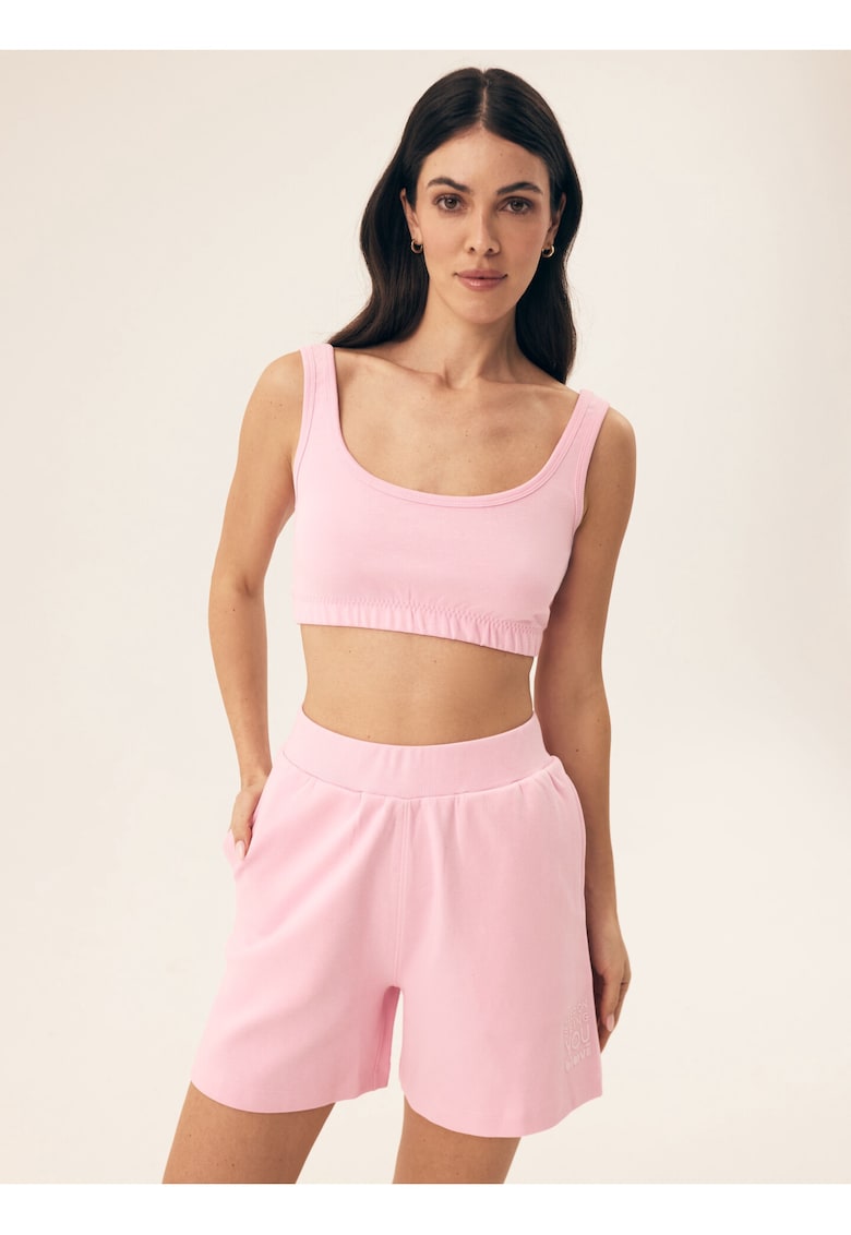 Top cu bretele Mavere Roz - Roz