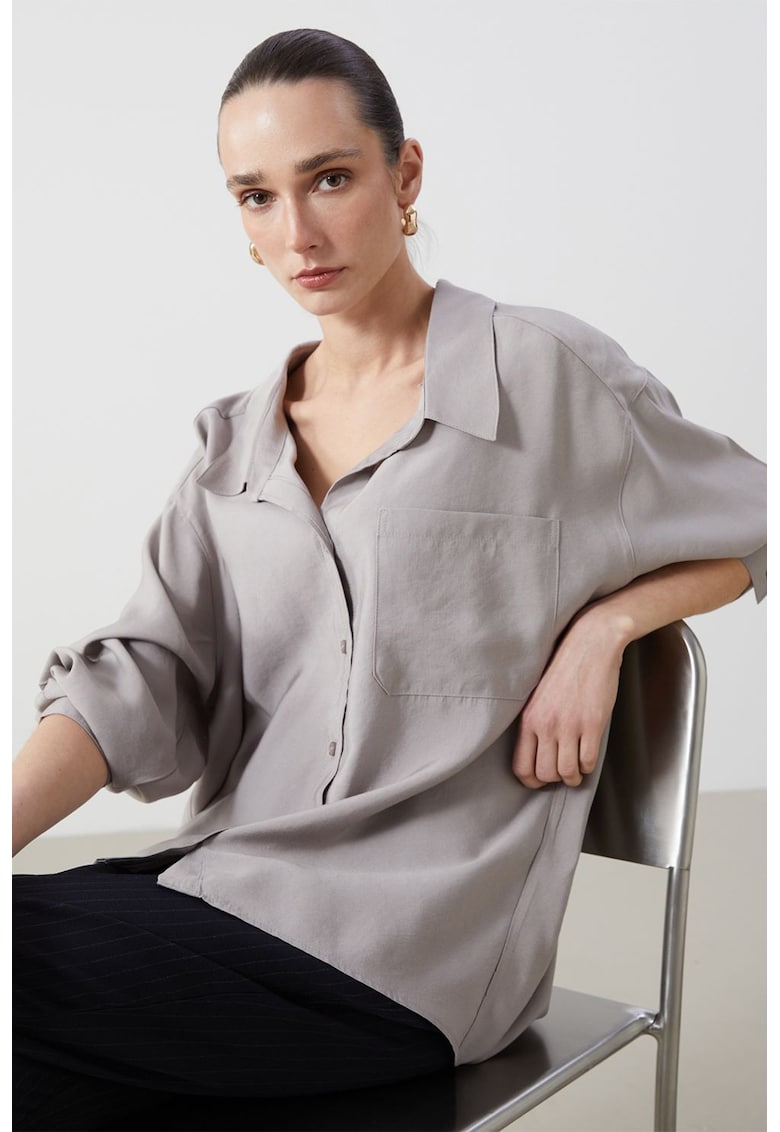 Camasa supradimensionata din amestec de modal