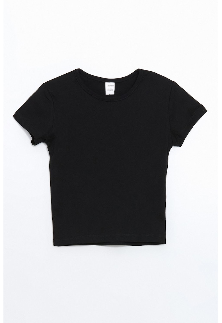 Tricou cambrat cu model uni