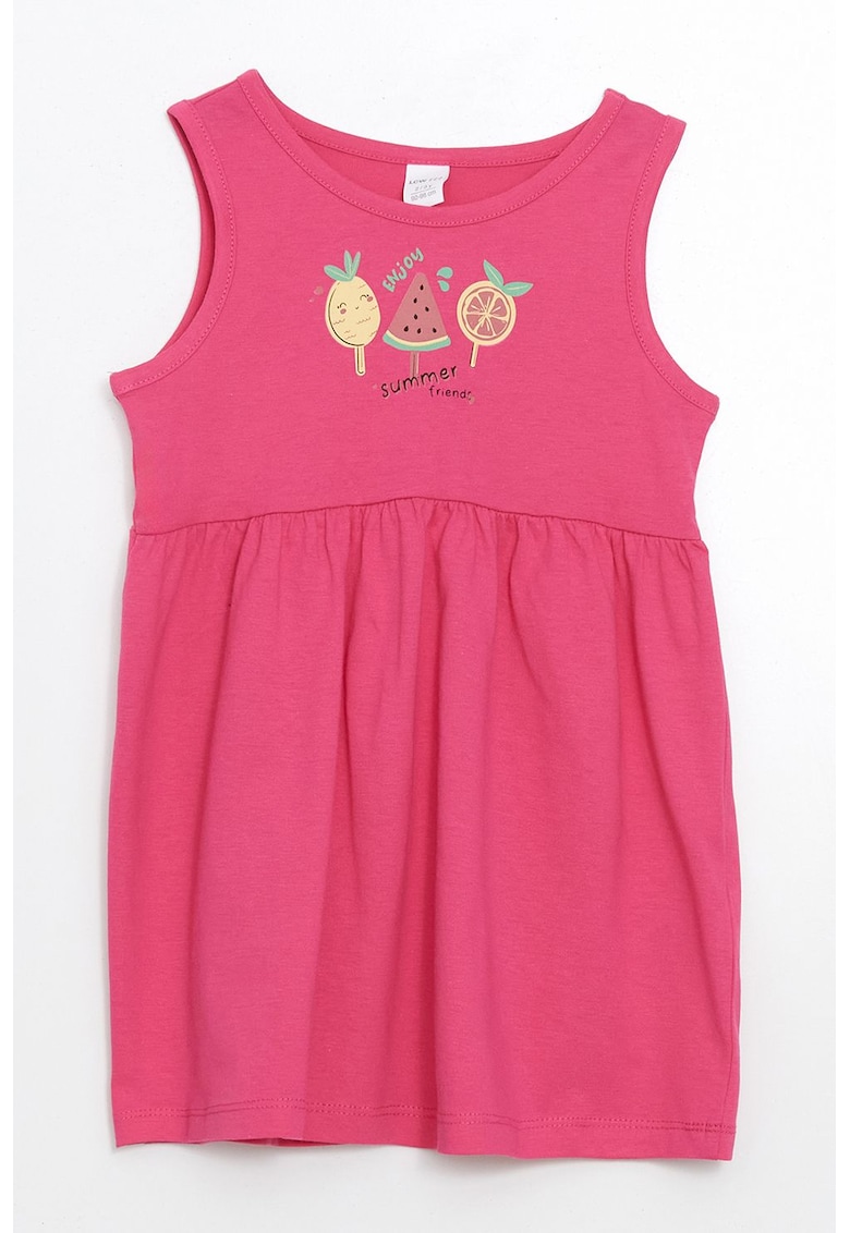 Rochie cu croiala in A si imprimeu grafic