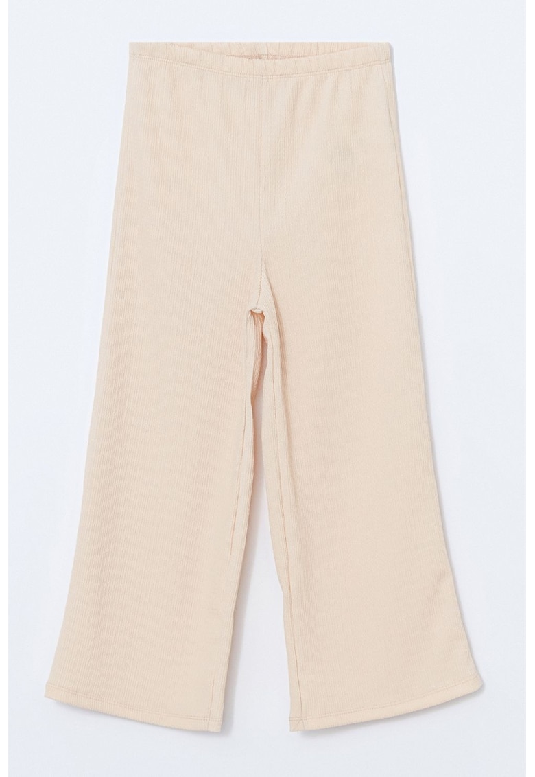 Pantaloni cu croiala ampla si talie elastica