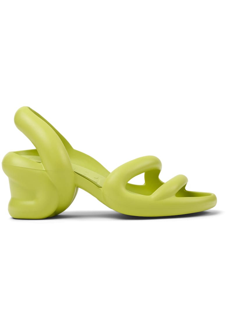 Sandale slingback unisex cu toc masiv Kobarah - Verde lime