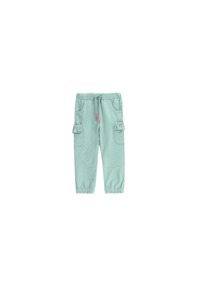 Pantaloni sport fete - bumbac - verde