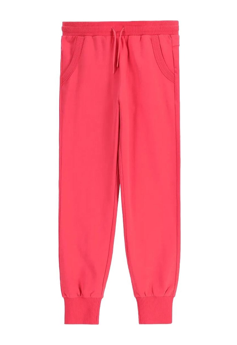 Pantaloni sport fete - bumbac/elastan - roz