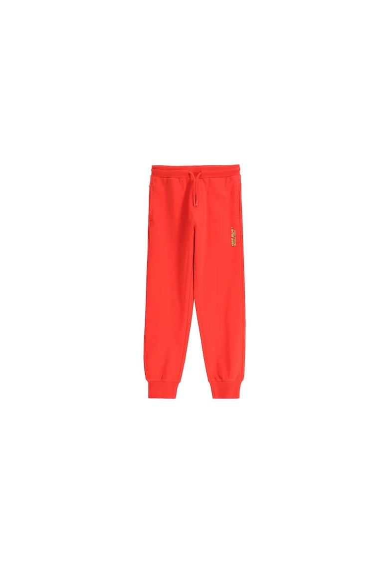 Pantaloni sport copii -  bumbac - portocaliu