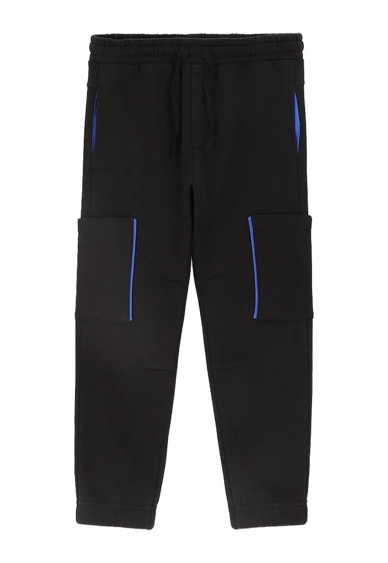 Pantaloni antrenament pentru baieti - bumbac - negru