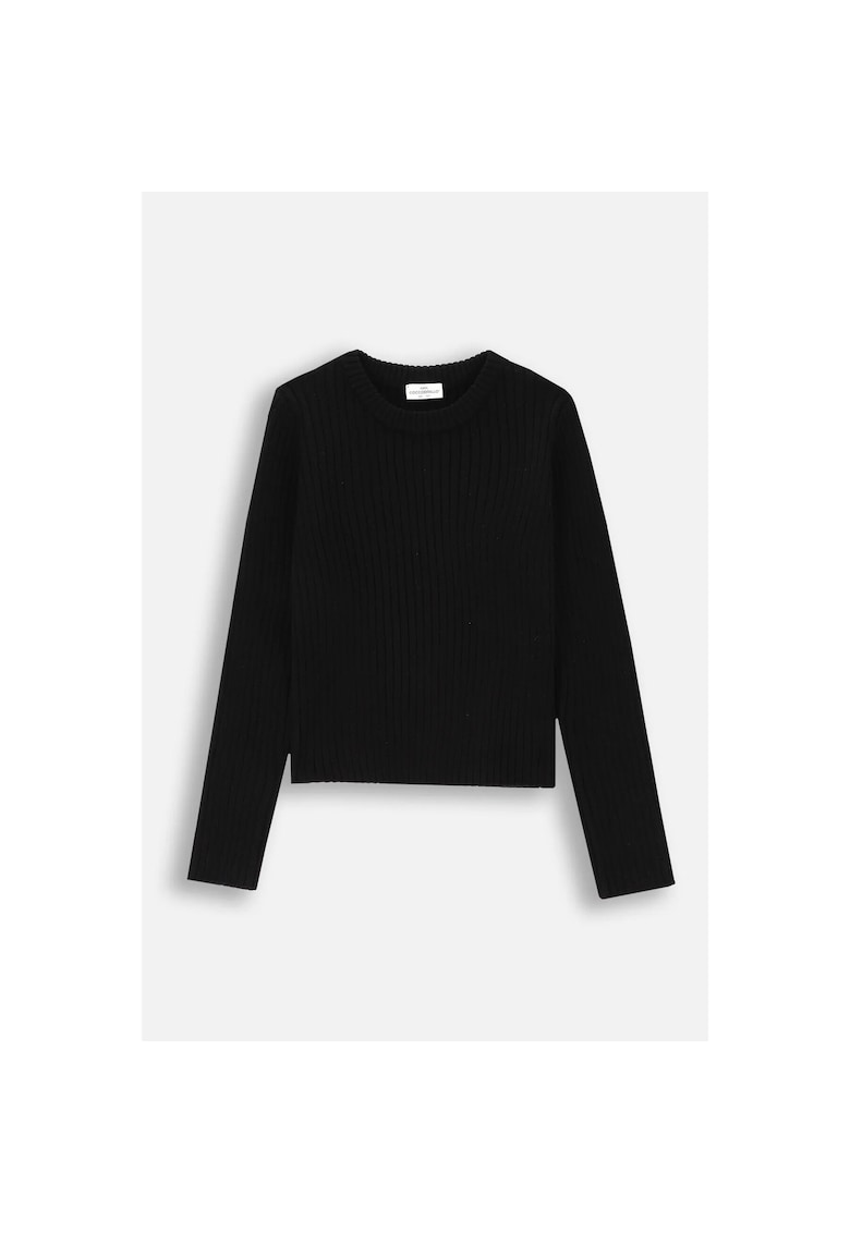 Pulover copii -  negru - tricot - pentru fete poliester poliamida viscoza