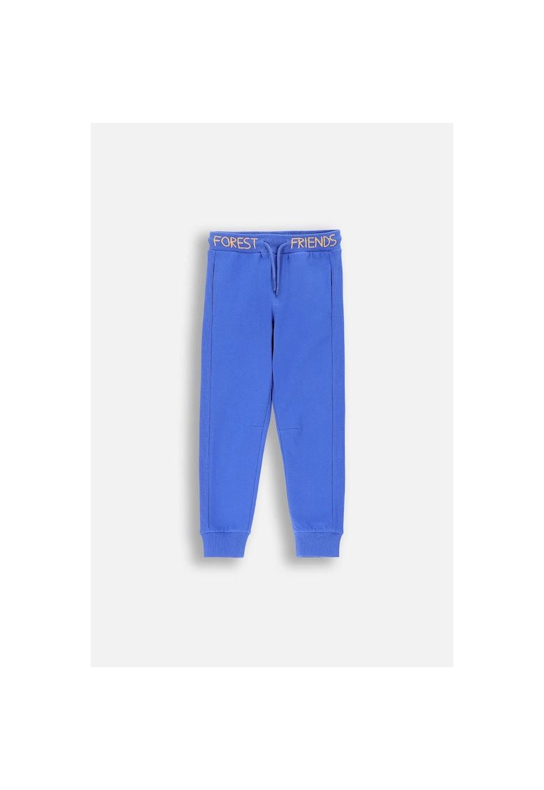 Pantaloni sport cu talie ajustabila - Albastru