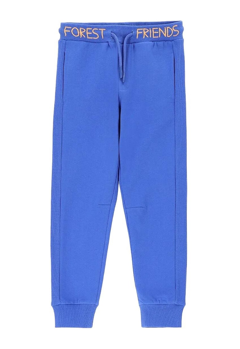 Pantaloni sport baieti - slim - bumbac - albastru