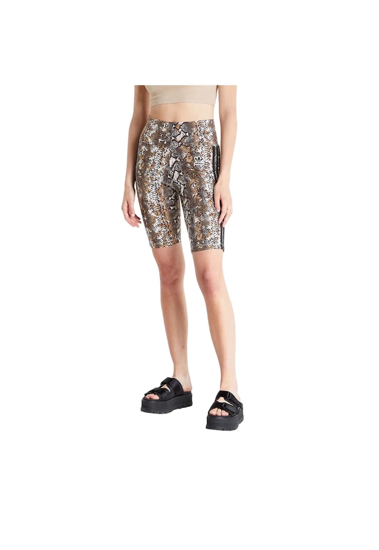 Adidas Pantaloni scurti sport model animal - multicolor - bumbac-elastan - pentru femei - set de antrenament -