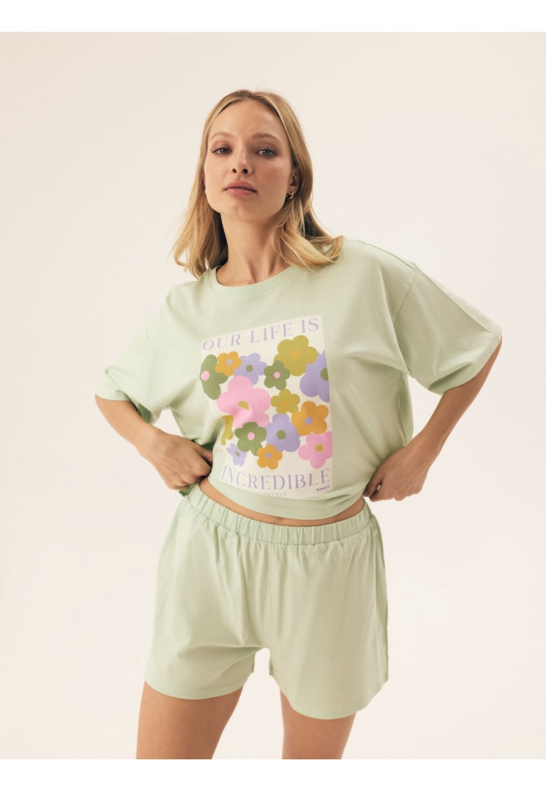 Pijama dama Flovers Verde menta - Floral
