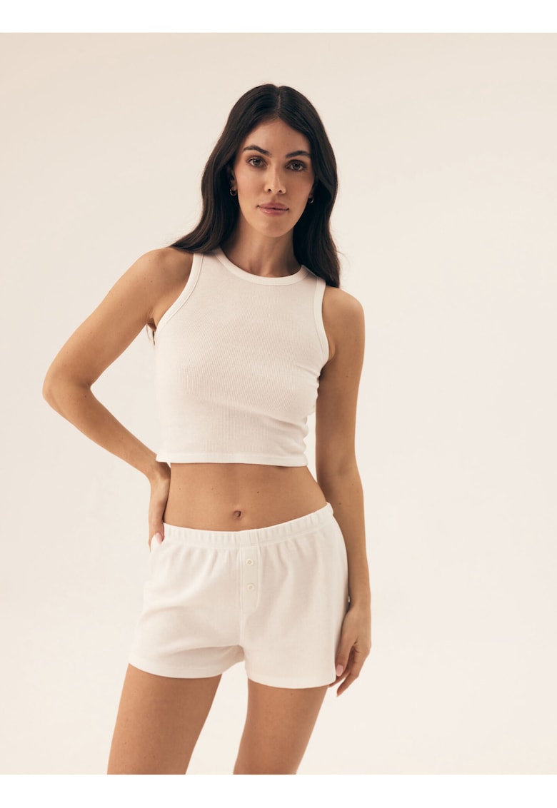 Pijama dama Vaffle 2 Crem alb