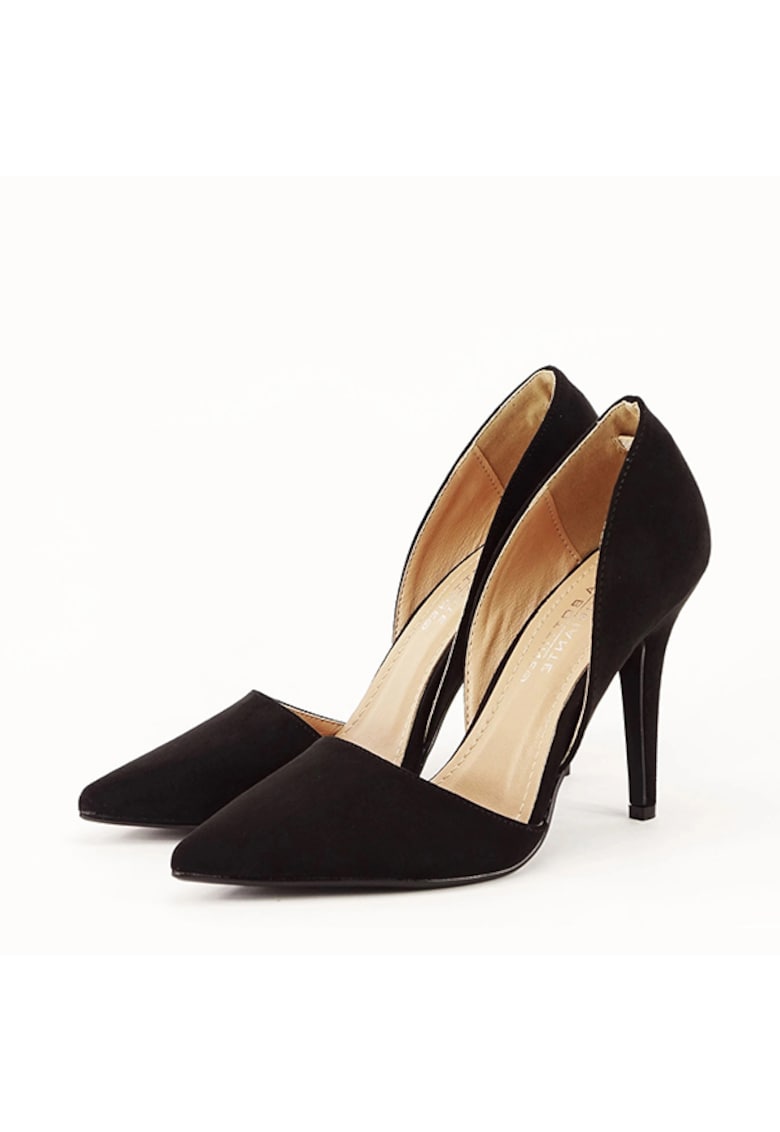 Pantofi negri decupati Antonia 04 1654