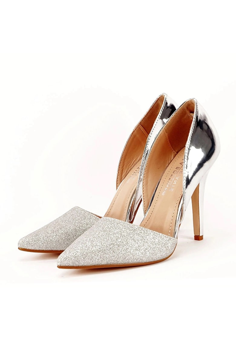 PANTOFI ARGINTII DECUPATI MEGAN 04 1601