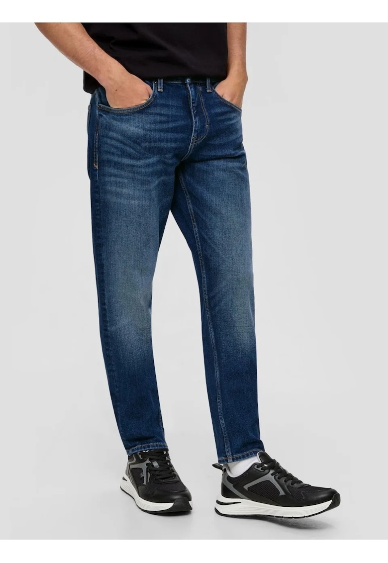 Blugi barbati - Shawn - cu talie medie - croiala Regular fit - Tapered Leg - by s.Oliver - Albastru inchis