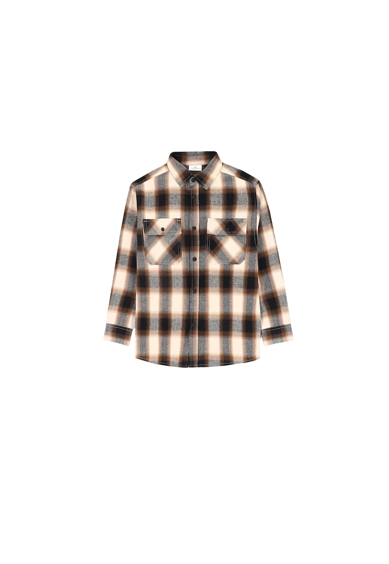 Camasa baieti - model carouri - bumbac - multicolor -