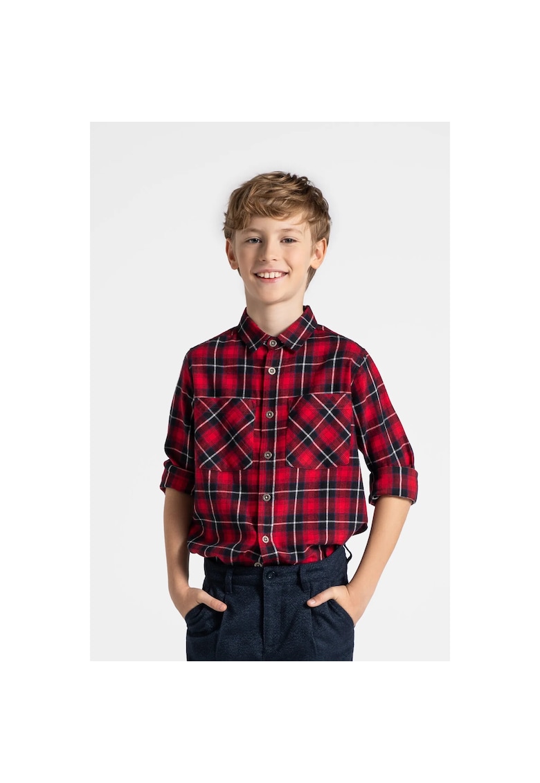 Camasa cu imprimeu tartan - Rosu -
