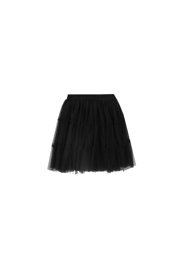 Fusta fete -  evazata - elastica - neagra - poliester