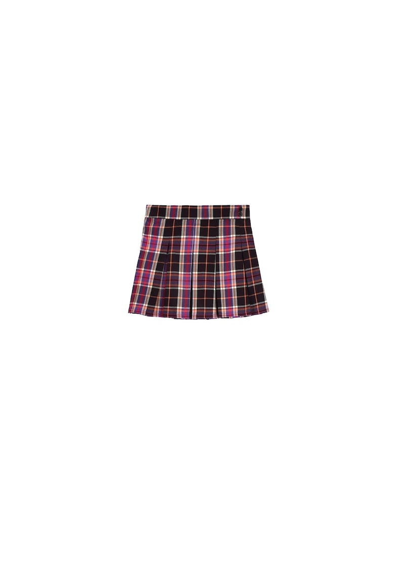 Fusta fetite - carouri - pliuri - multicolor - poliester -
