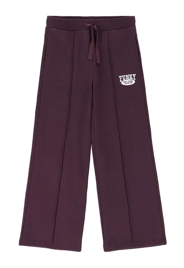 Pantaloni sport fete evazati - violet - bumbac