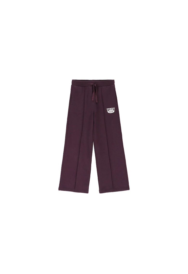 Pantaloni sport fete  evazati - violet - bumbac