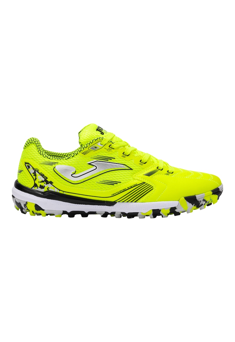 Ghete fotbal Liga 5 TF verde fluorescent - Galben