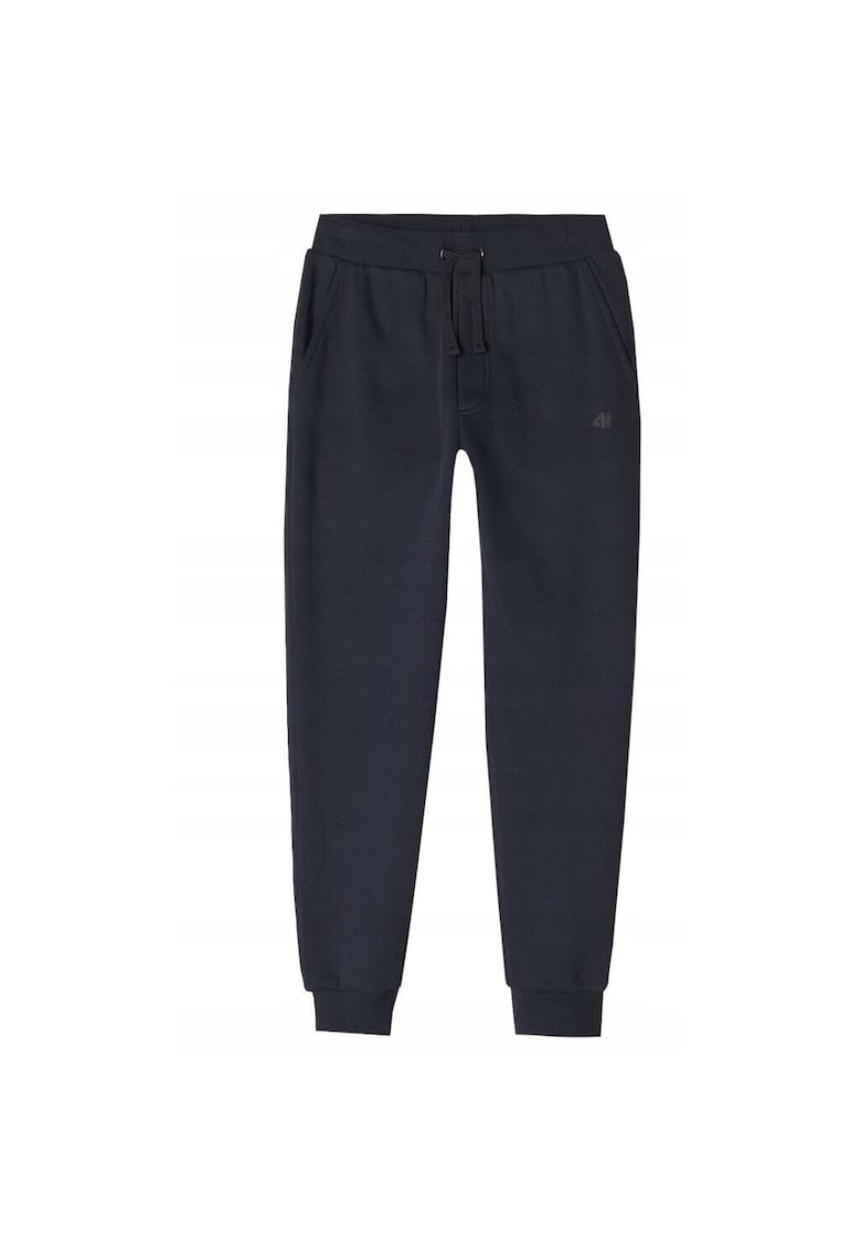 Pantaloni sport baieti bumbac/poliester/viscoza - bleumarin