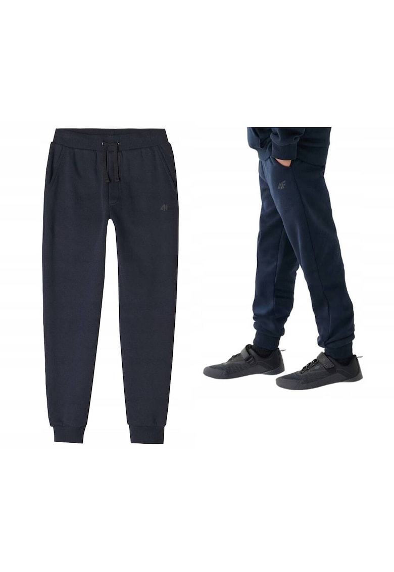 Pantaloni sport copii model M0811 - bleumarin - bumbac moale - talie elastica cu ajustare