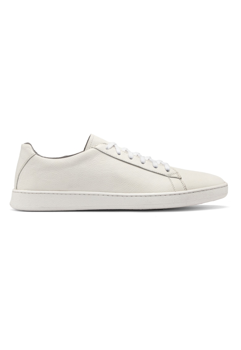 Pantofi din piele cu model uni - Alb