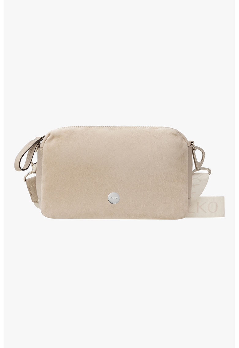 RYLKO - Geanta crossbody din piele si piele intoarsa