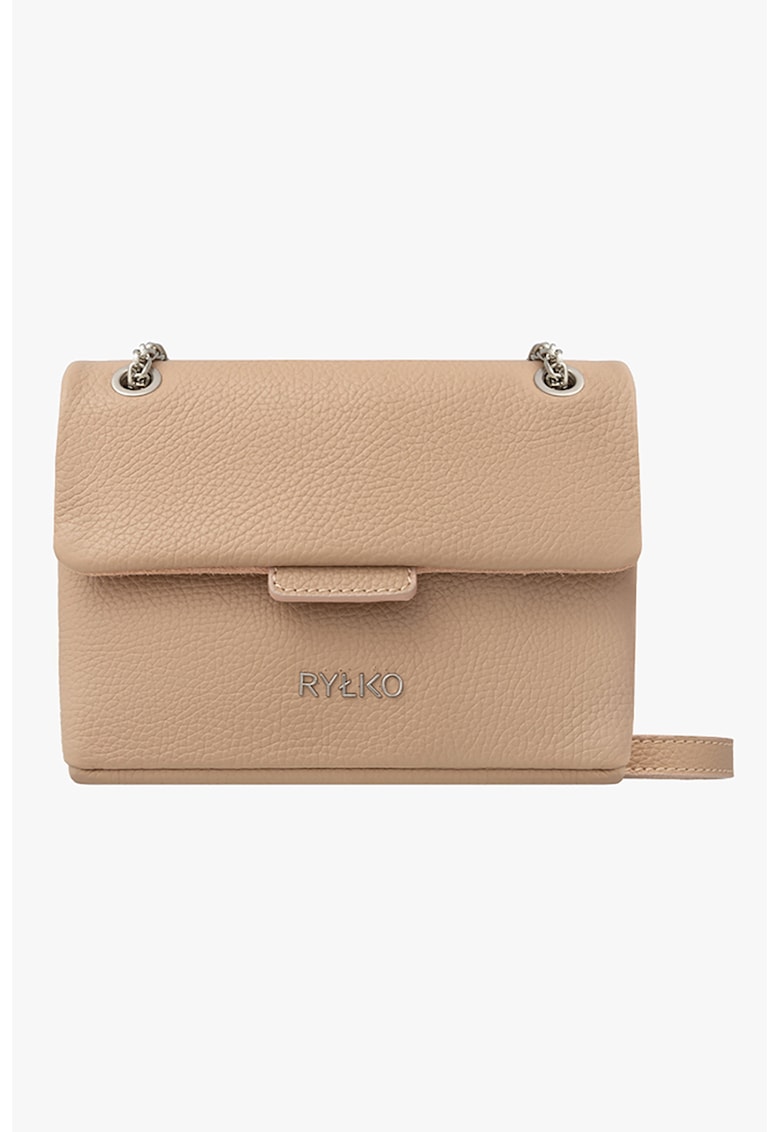 RYLKO - Geanta din piele cu bareta de umar si clapa