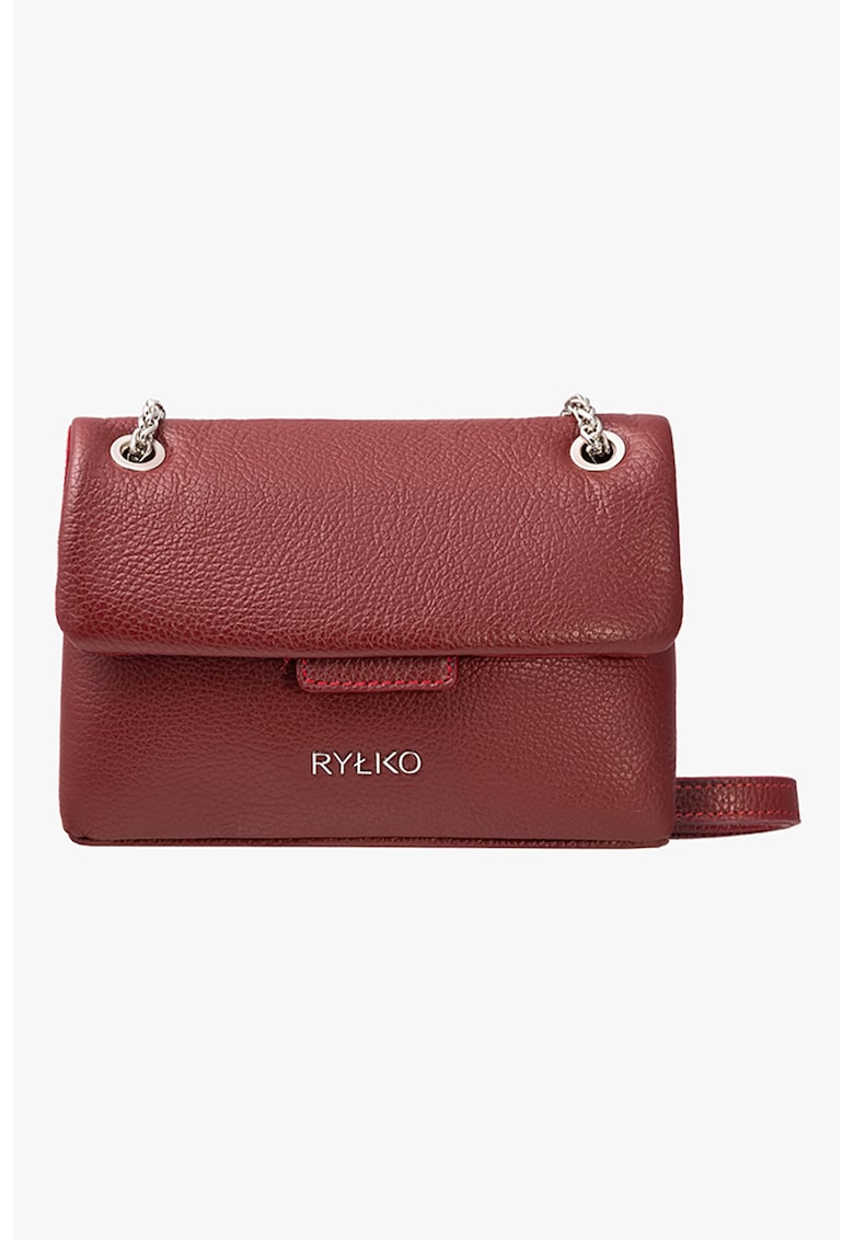 RYLKO - Geanta din piele cu bareta de umar si clapa