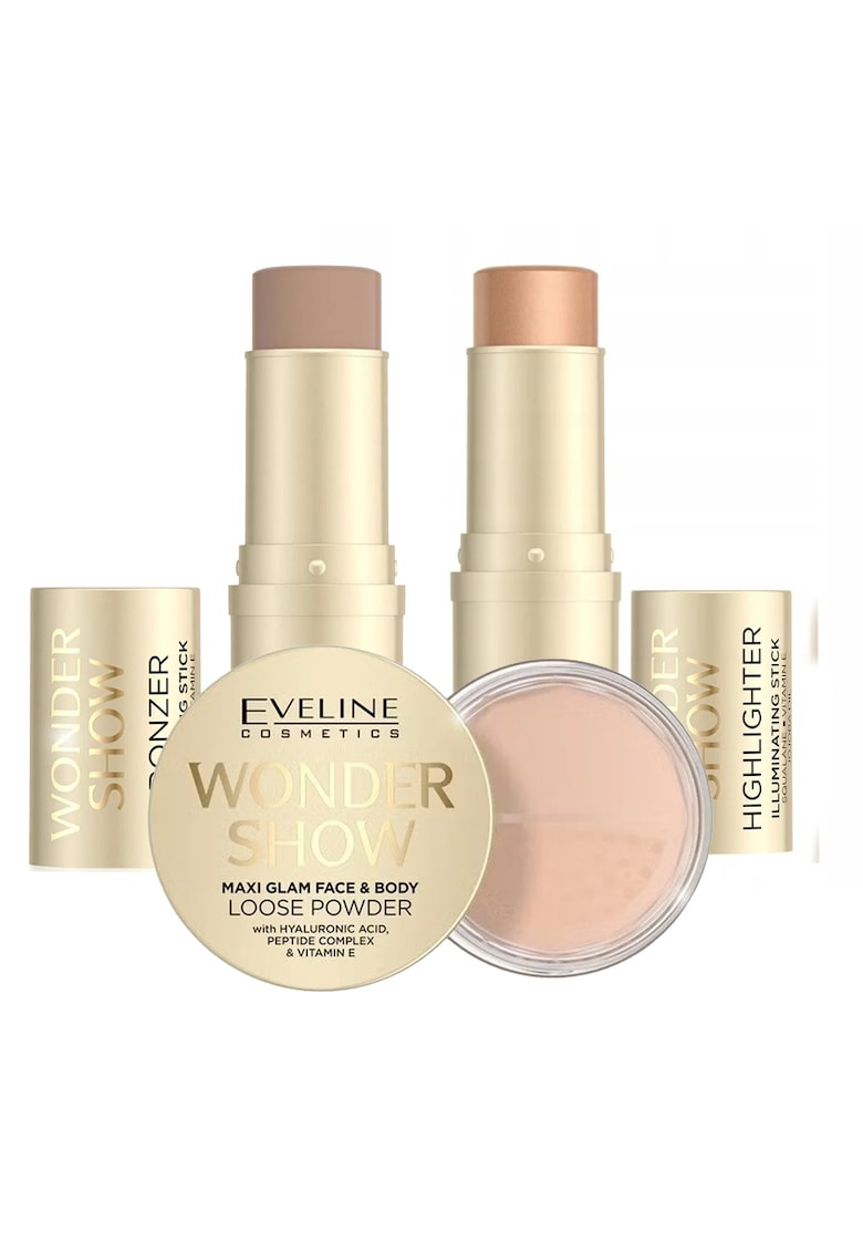 Set Eveline Wonder Show cu Iluminator - Bronzer si Pudra Iluminatoare