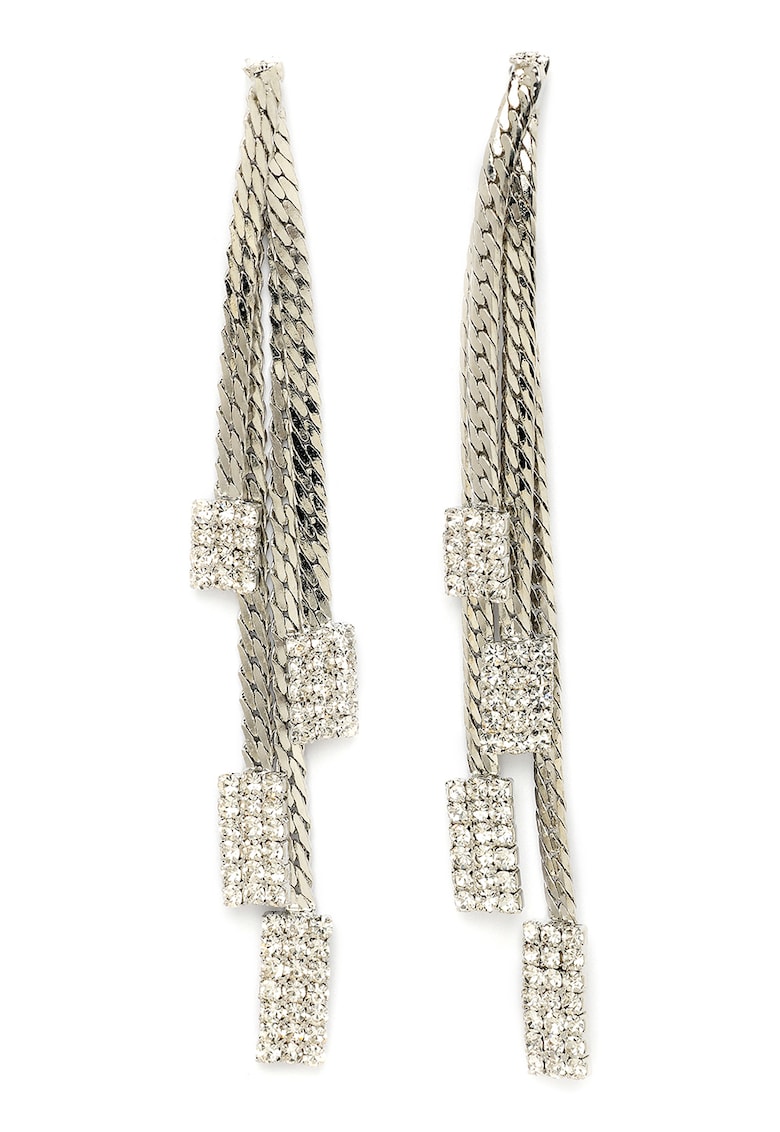 Cercei drop cu tija si cristale