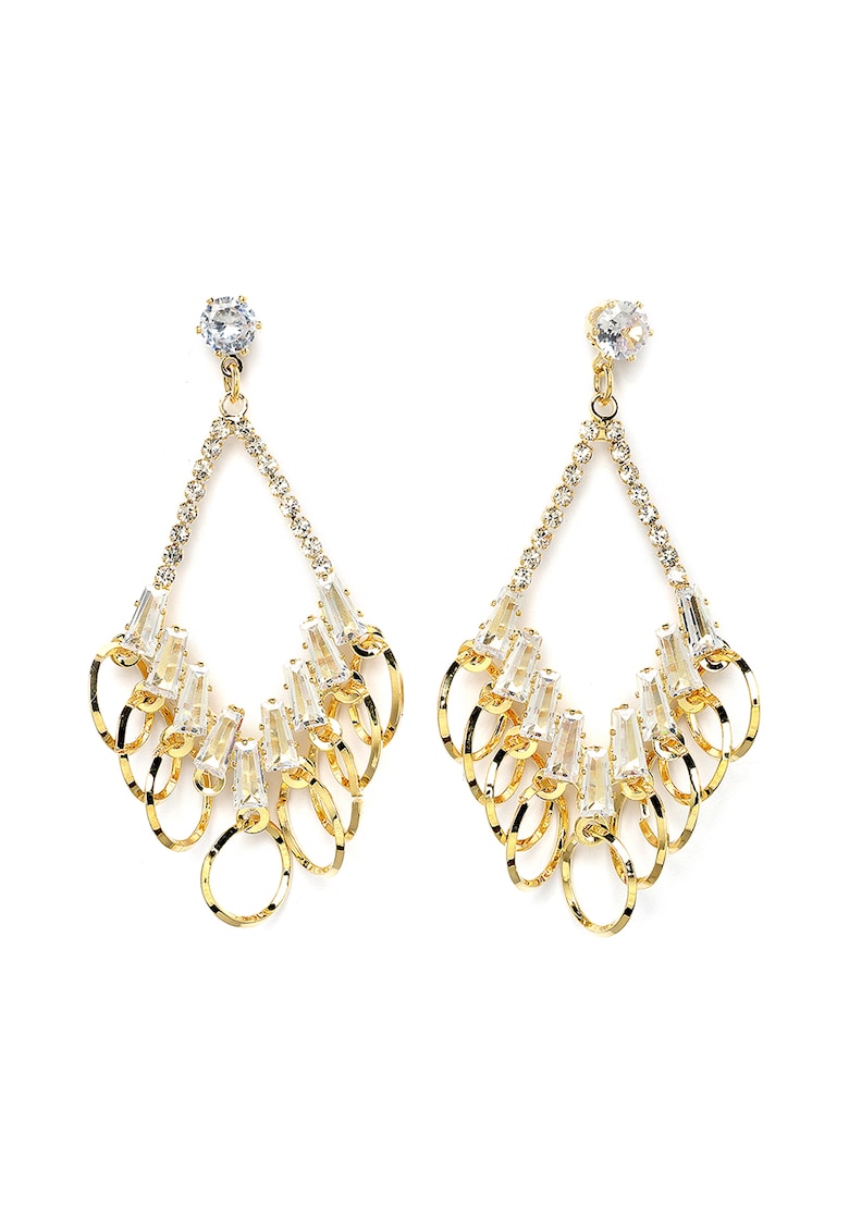 Cercei lungi cu cristale