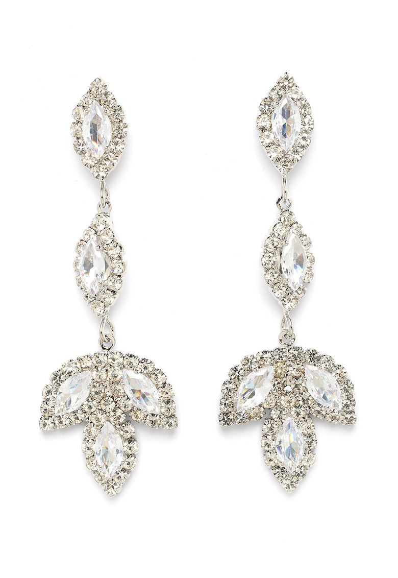 Cercei drop cu tija si cristale