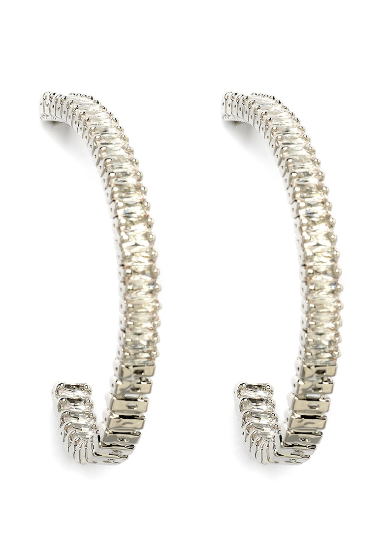 Cercei rotunzi cu cristale