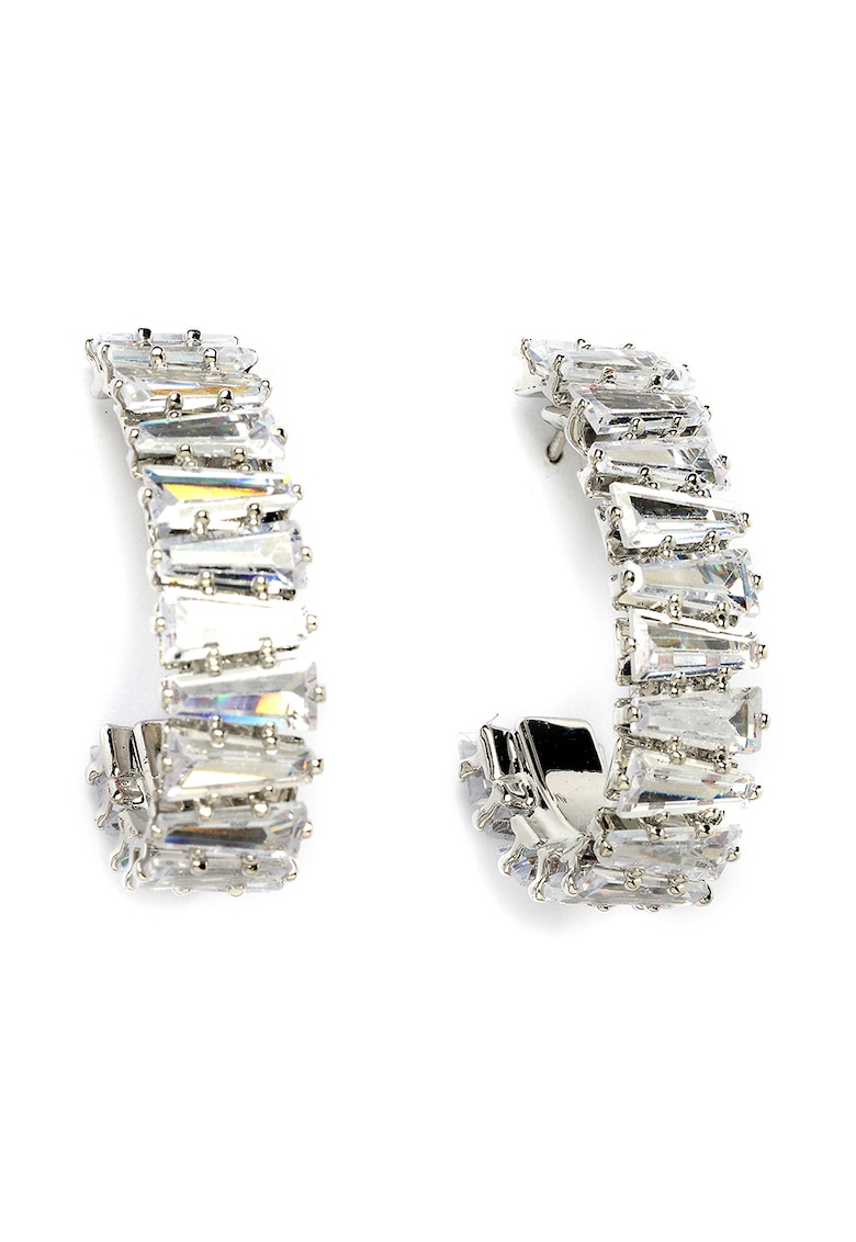 Cercei rotunzi cu cristale