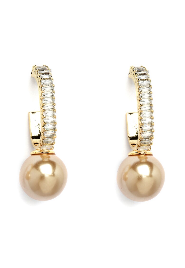 Cercei rotunzi cu cristale