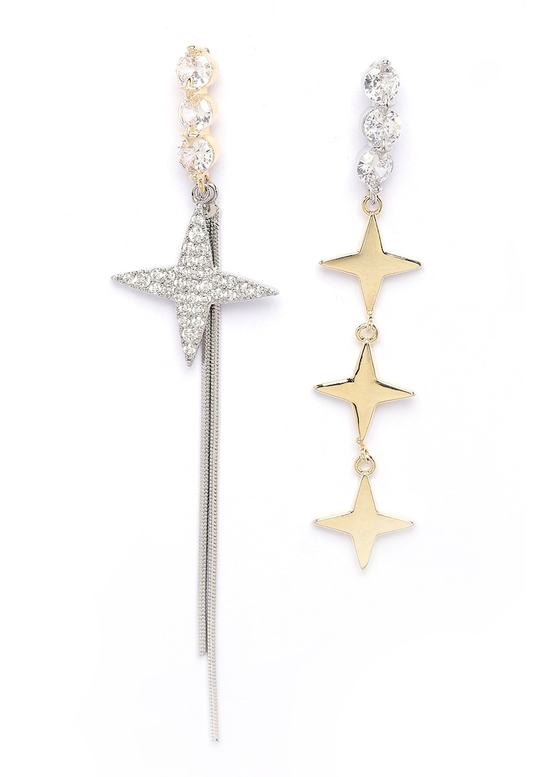 Cercei drop cu detalii cu stele