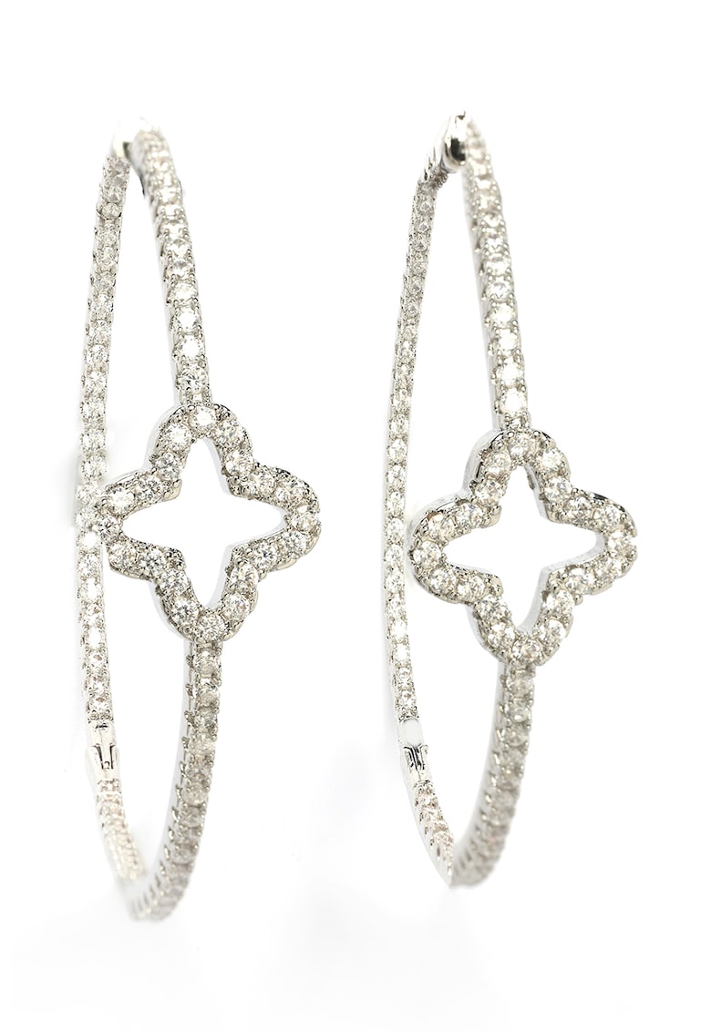 Cercei rotunzi decorati cu cristale