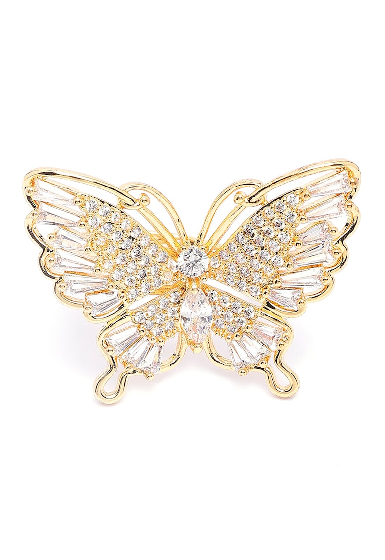 Inel in forma de fluture cu cristale