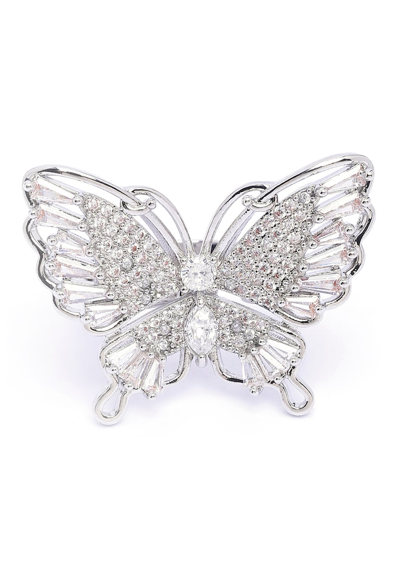 Inel in forma de fluture cu cristale