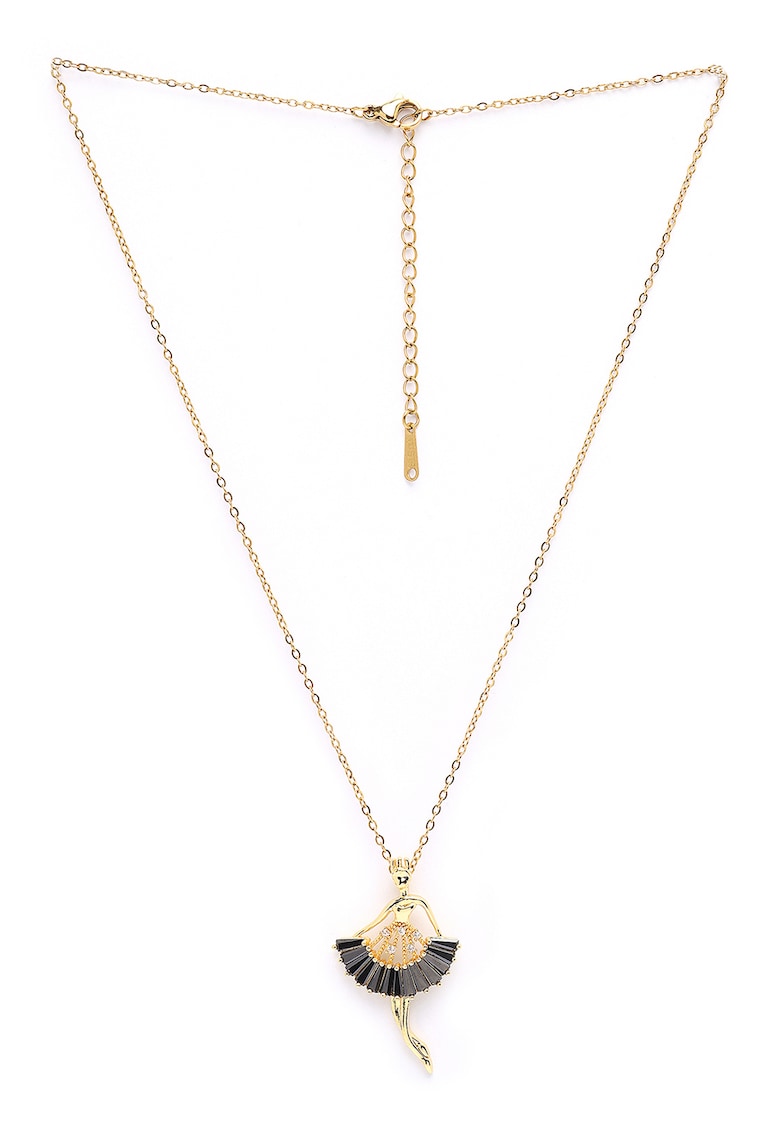 Colier Ballerina Grace - Auriu/Negru