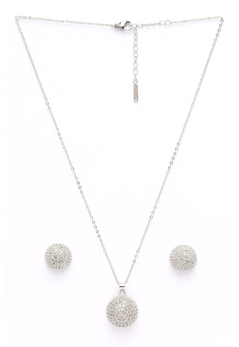 Set de colier si cercei cu elemente sferice