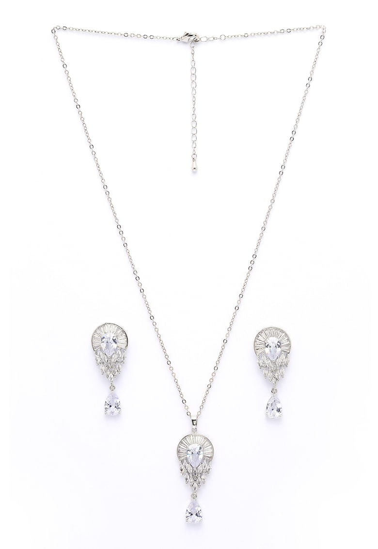 Set de colier si cercei cu cristale