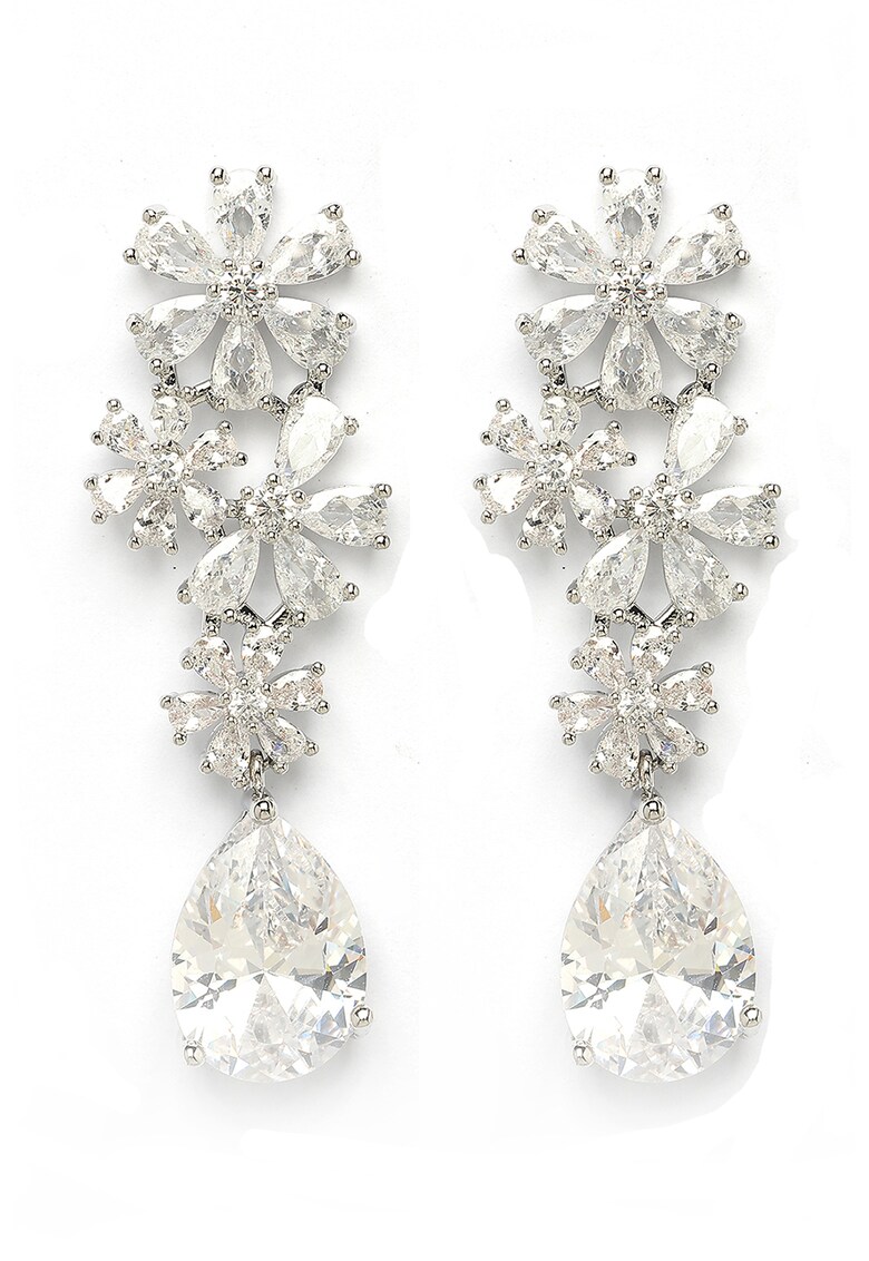 Cercei drop cu model floral Elegant