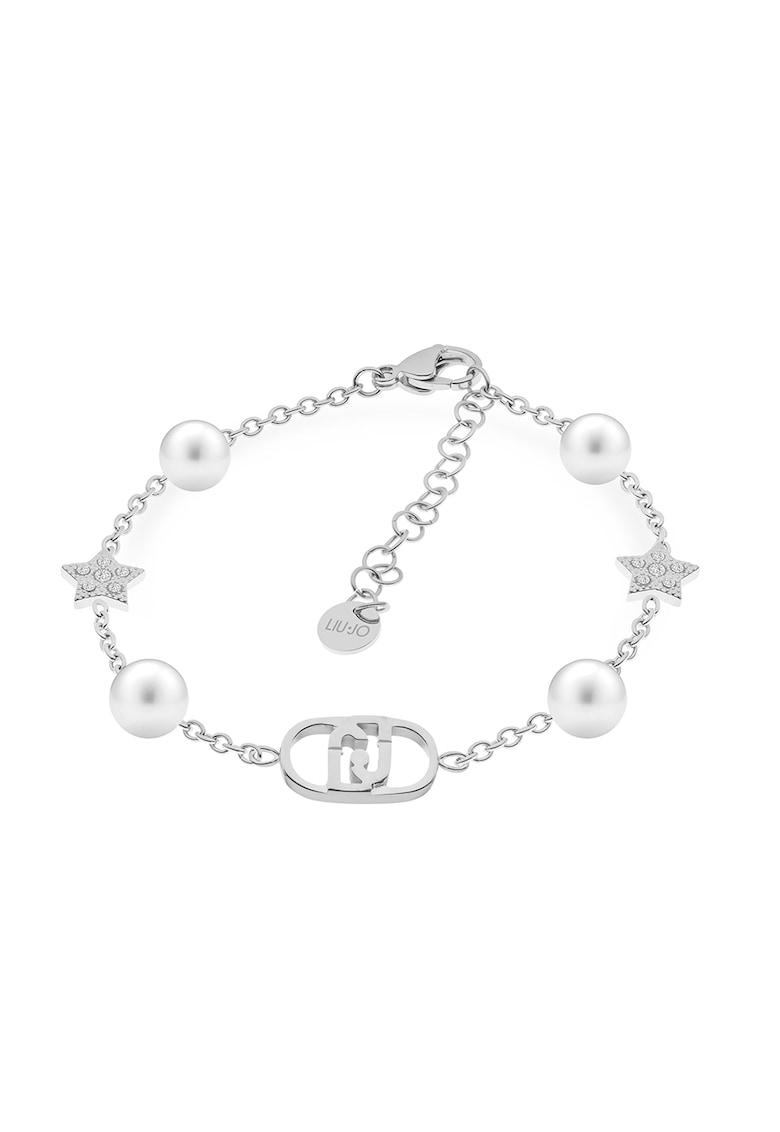 Bratara decorata cu perle sintetice si cristale