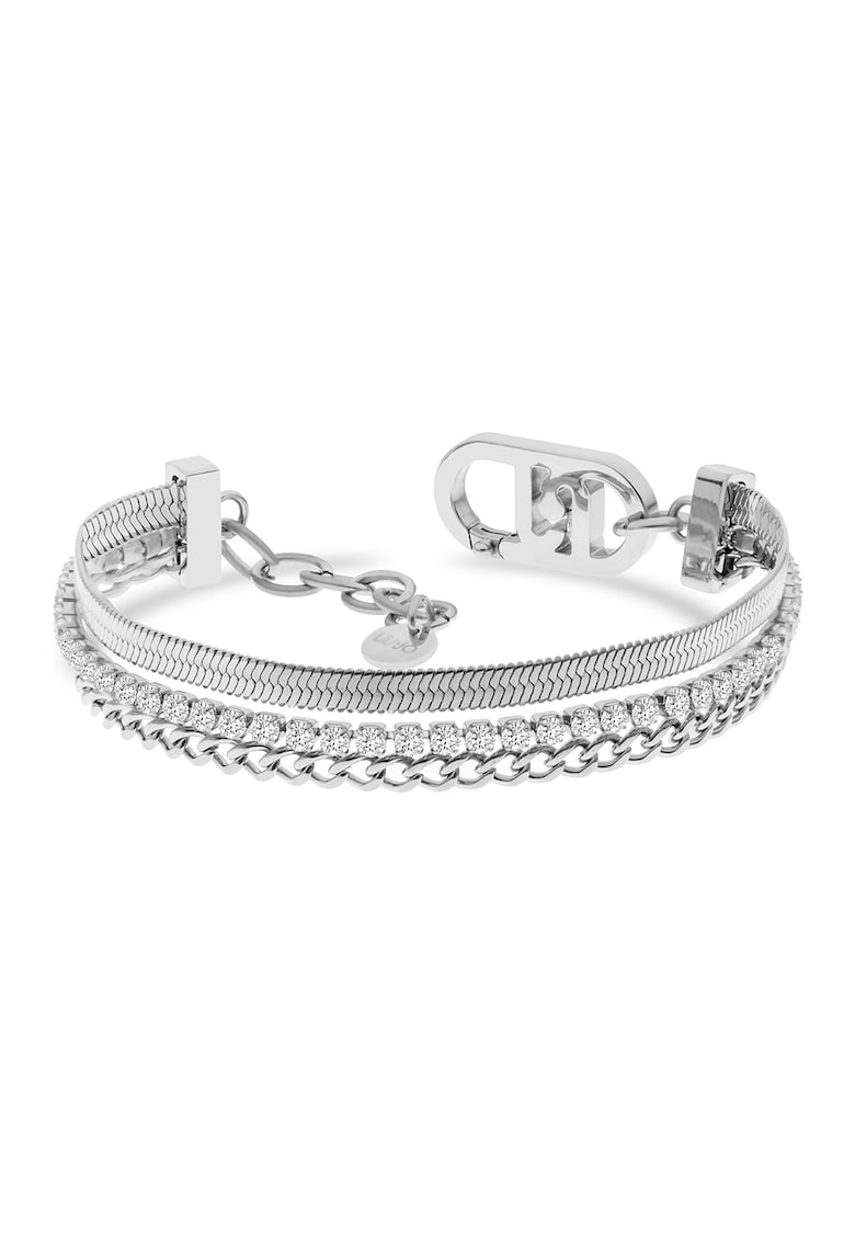 Bratara din otel inoxidabil decorata cu cristale